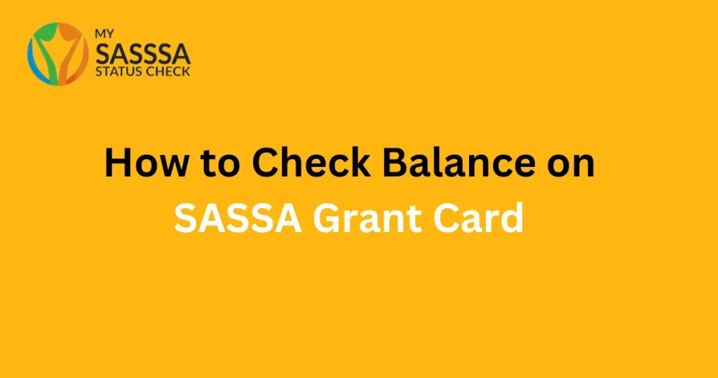 how do i check my sassa balance